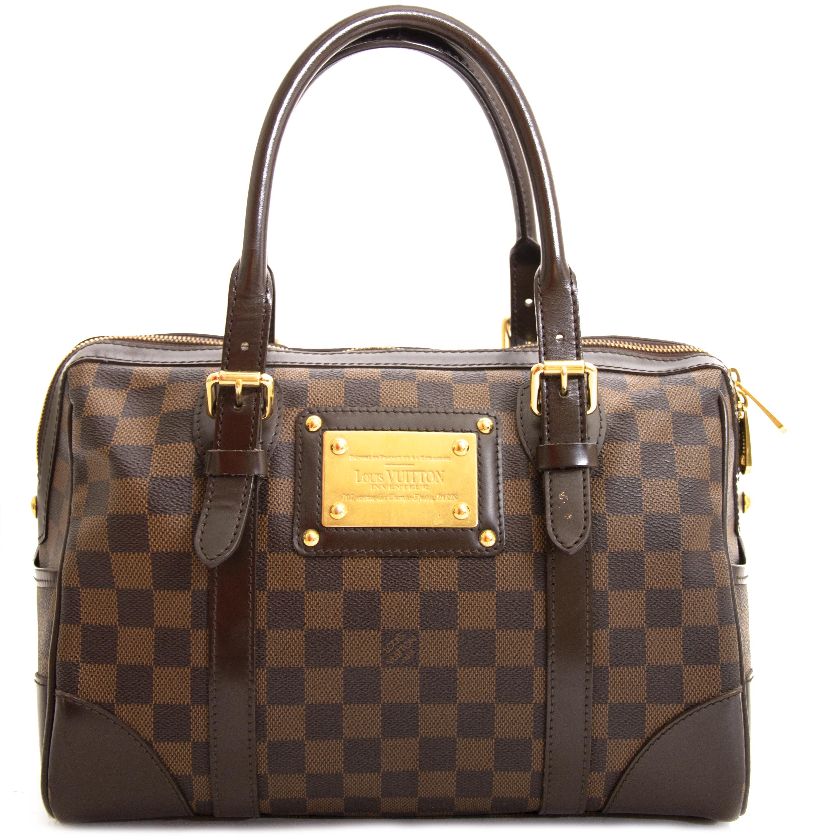 Berkeley cloth handbag Louis Vuitton Brown in Cloth - 26167395