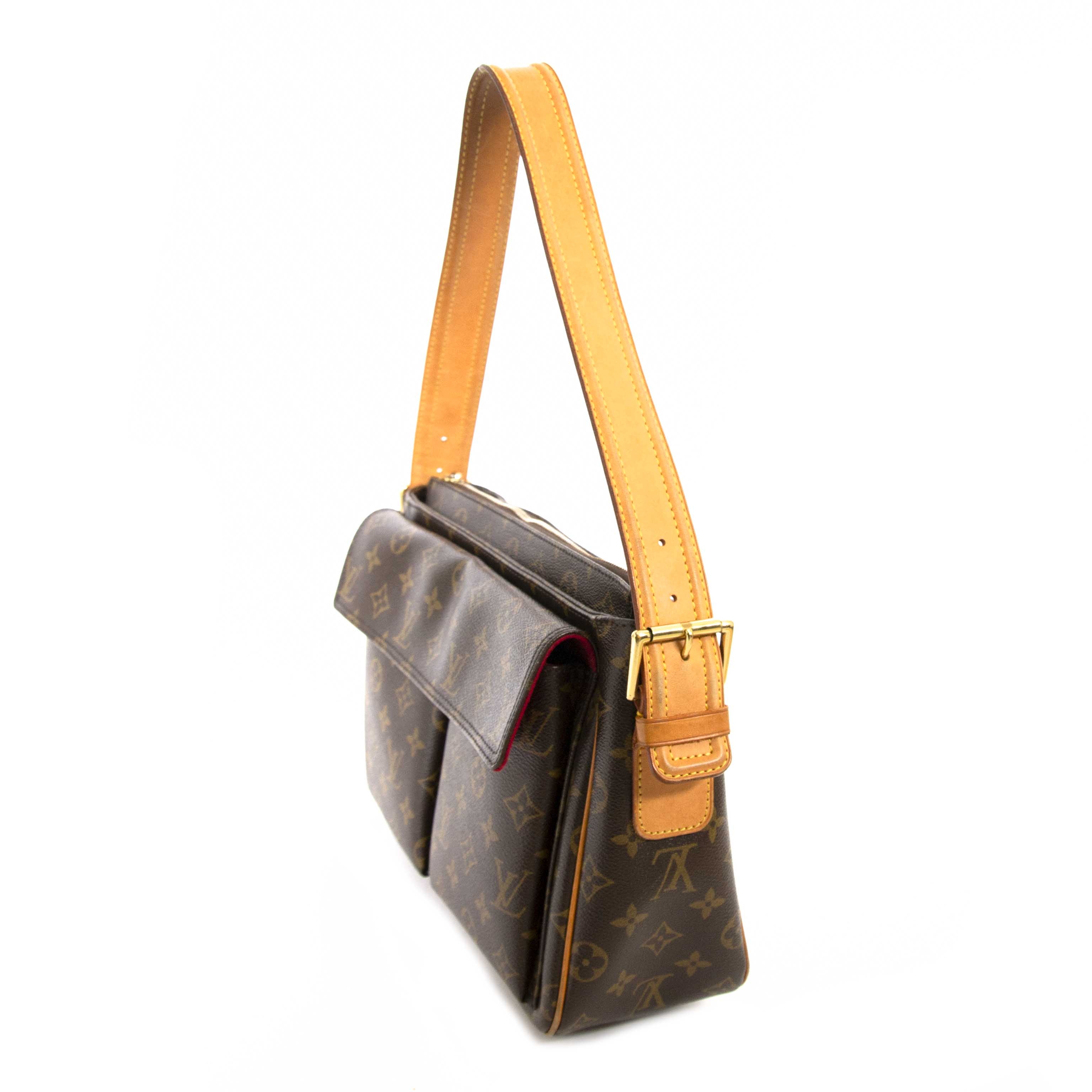 (Discounted)Louis Vuitton M51163 Monogram Viva Cite GM Shoulder Bag  217009628 *