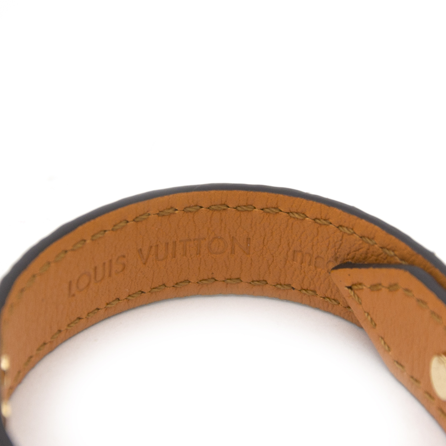 Authentic LOUIS VUITTON Monogram Burasure Essential V Bracelet M6042/  095906
