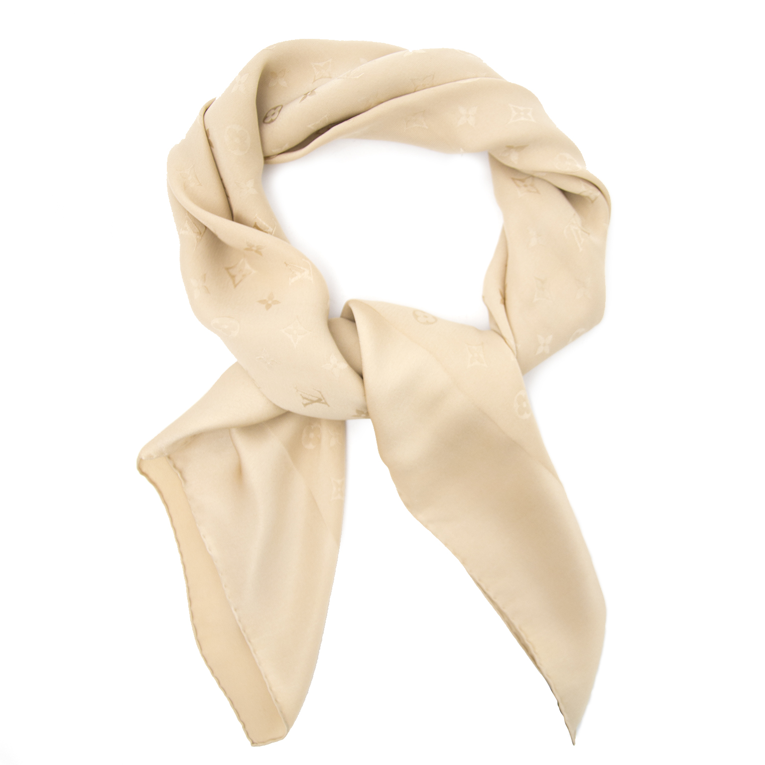 Silk scarf Louis Vuitton Beige in Silk - 21130436