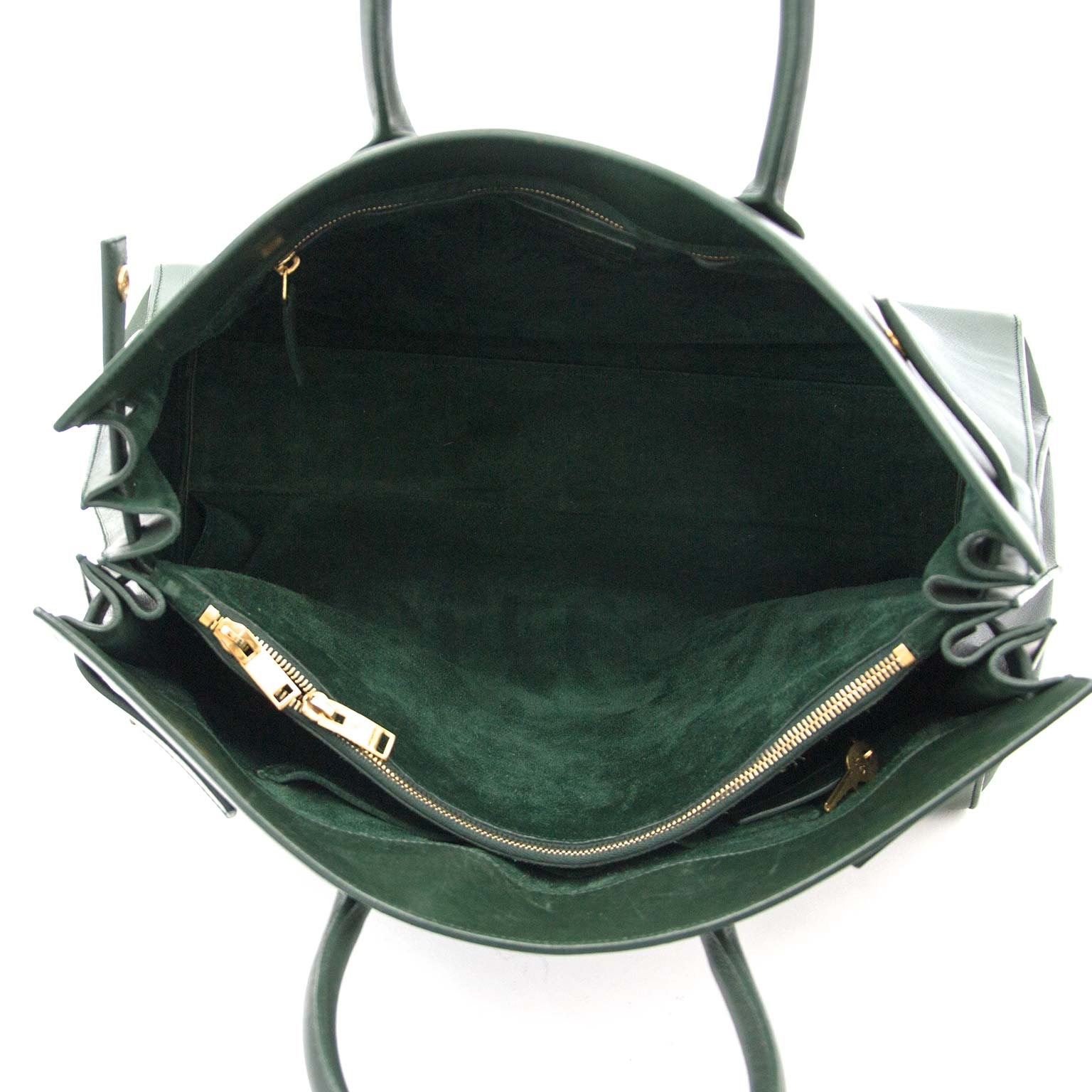 Saint Laurent Sac du jour green bag Dark green Leather ref.165826 - Joli  Closet