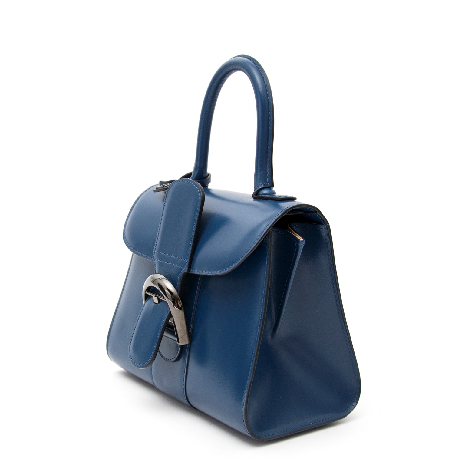 Delvaux Dark Blue Brillant MM Bag ○ Labellov ○ Buy and Sell Authentic Luxury