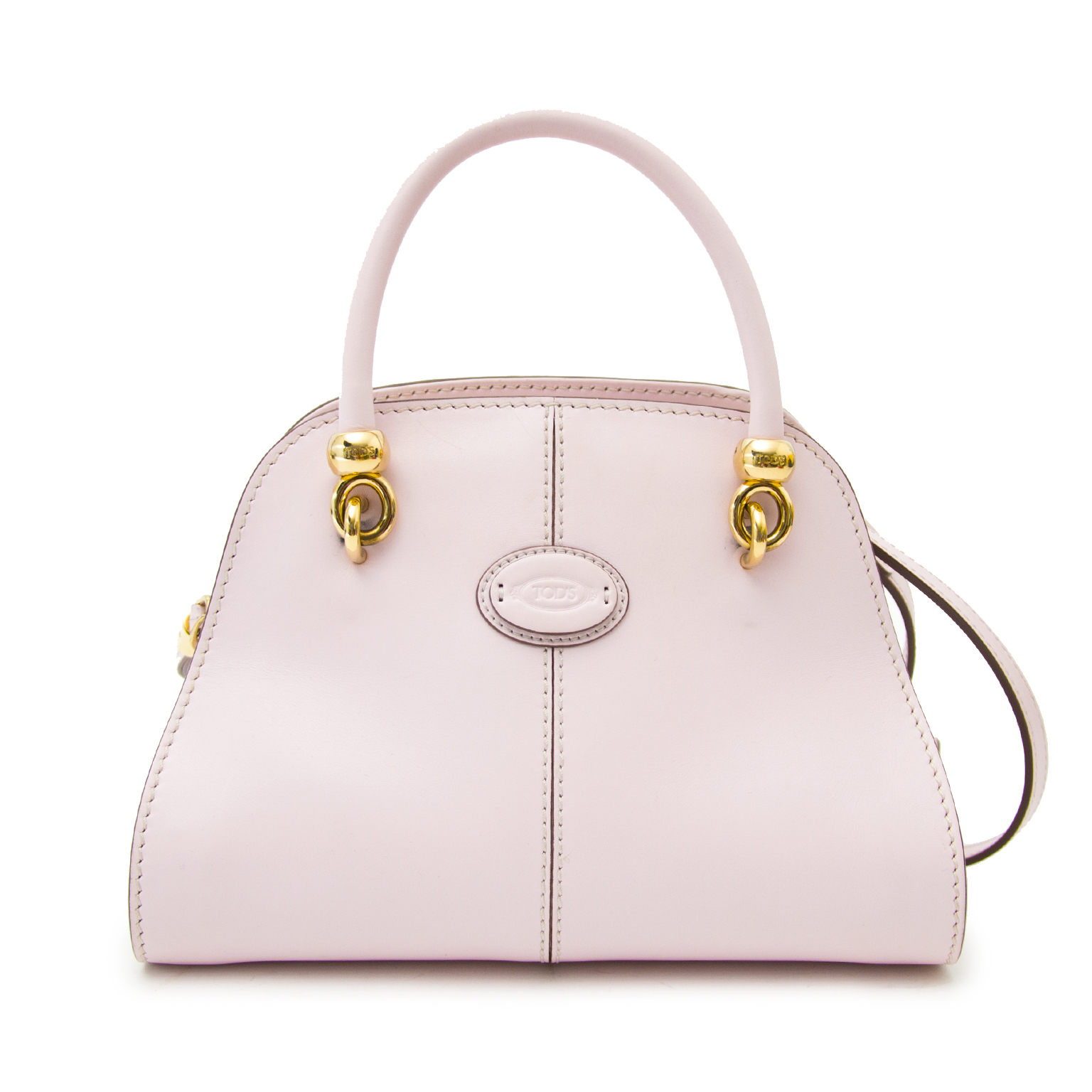 Tod's Sella Mini Bowler Bag Pink Leather ○ Labellov ○ Buy and