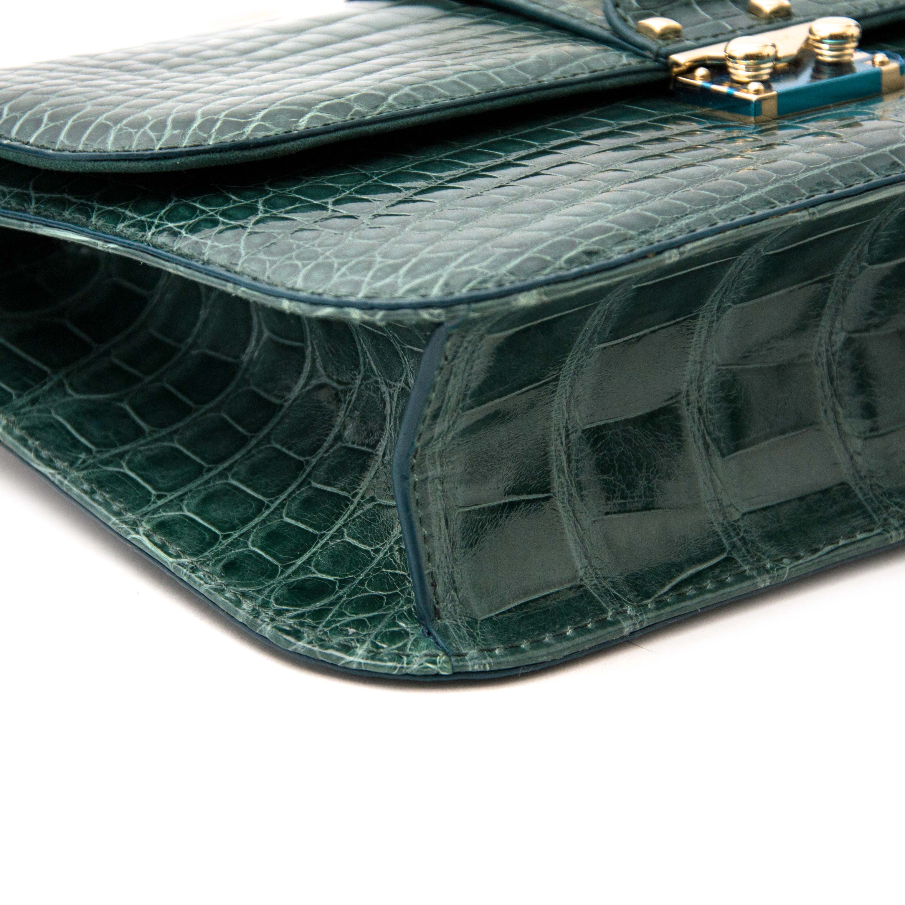 Crocodile handbag Valentino Garavani Green in Crocodile - 27512114