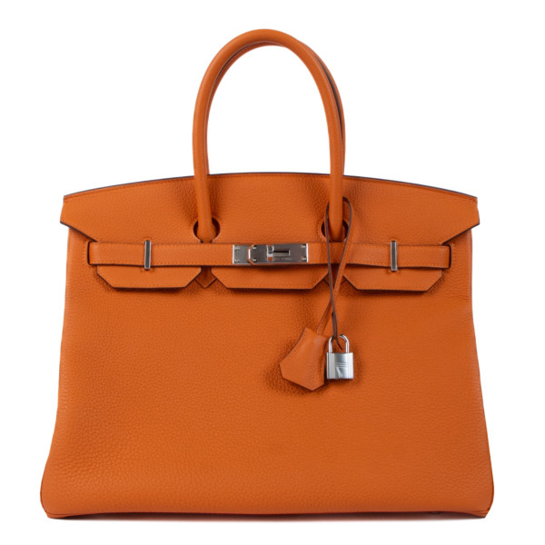 Hermès Birkin 35 Orange Togo Labellov Buy and Sell Authentic Luxury