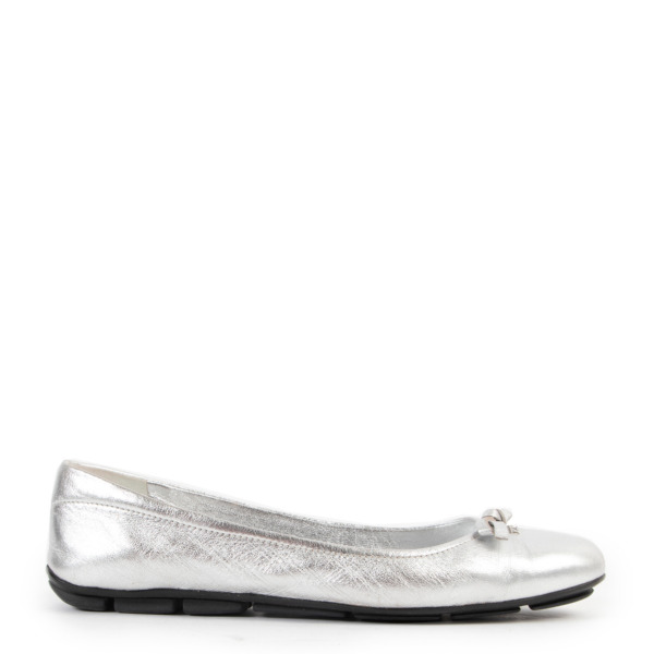 Prada on sale silver flats