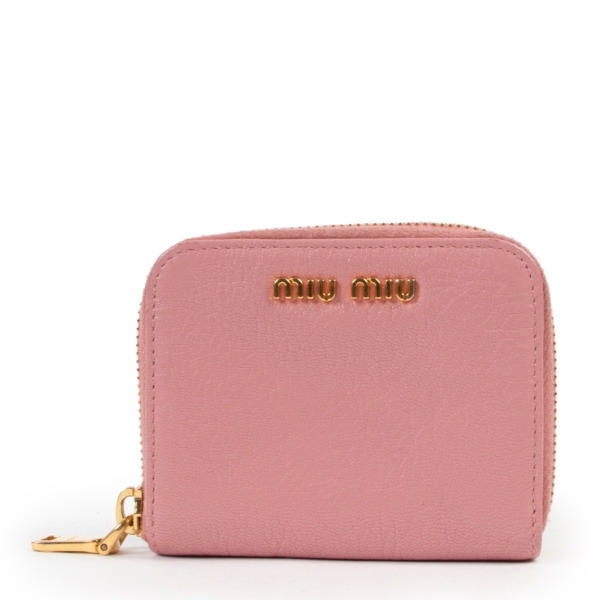 Miu Miu Pink Zippy Wallet Labellov Buy and Sell Authentic Luxury