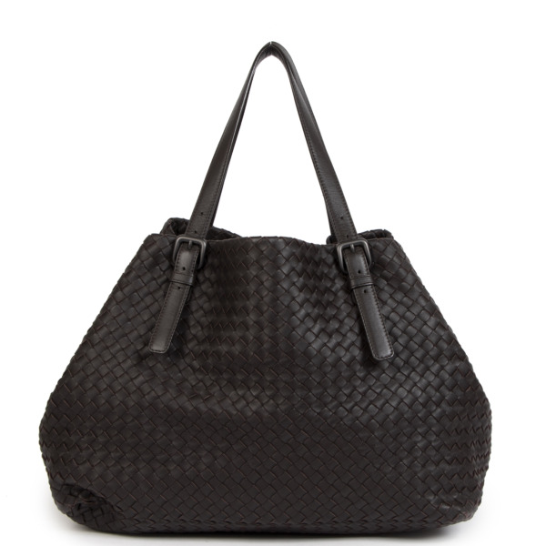Bottega Veneta Dark Brown Leather Tote Bag Labellov Buy and Sell ...