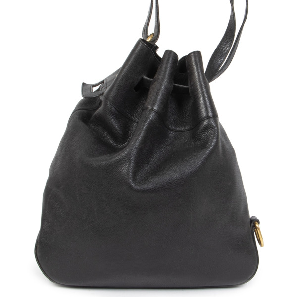 Delvaux Black Leather Bucket Bag Labellov Buy and Sell Authentic Luxury