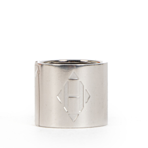 HERMES [JUTTA35] H Sterling Silver Scarf Ring, Rare!