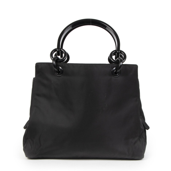 Prada Galleria Saffiano Large Black Leather Tote ○ Labellov