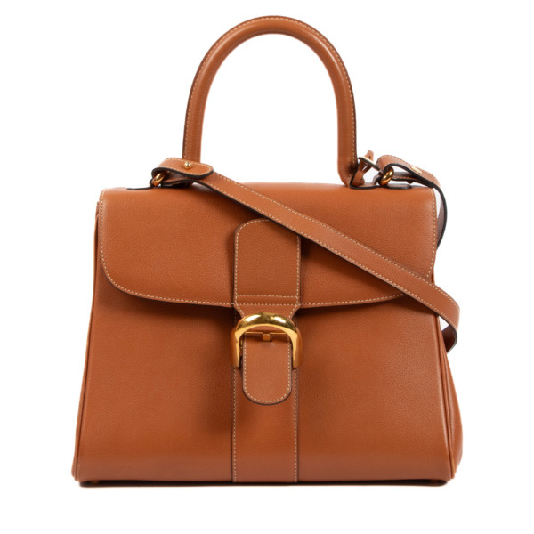 Delvaux Cognac Jumping Brillant MM Labellov Buy and Sell Authentic Luxury