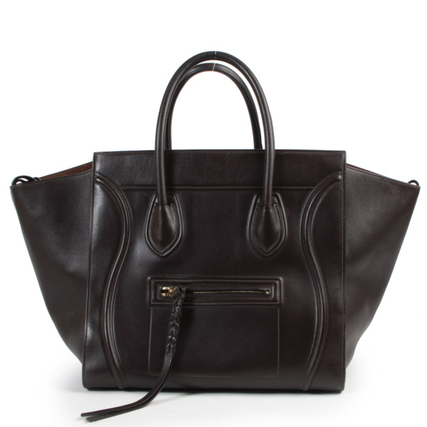 Céline Dark Brown Phantom Luggage Bag Labellov Buy and Sell Authentic ...