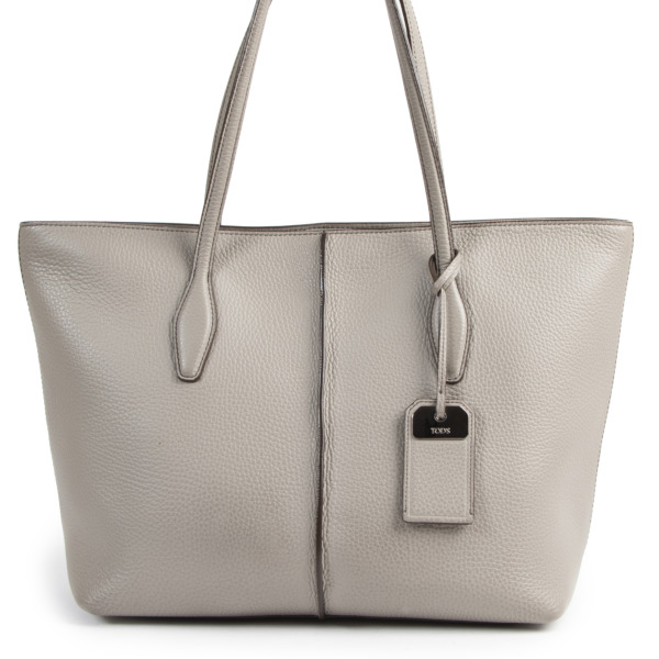 Tod's Grey Joy Shopper Tote Labellov Buy and Sell Authentic Luxury