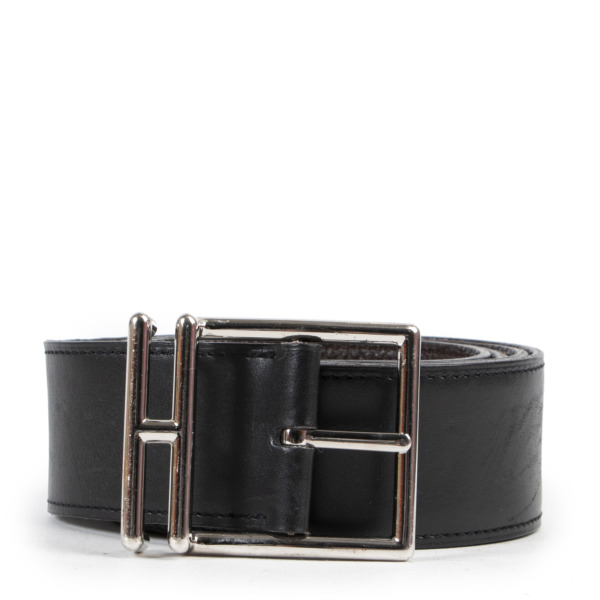 Hermès Black/Brown Natan Reversible Belt - Size 100 Labellov Buy and ...