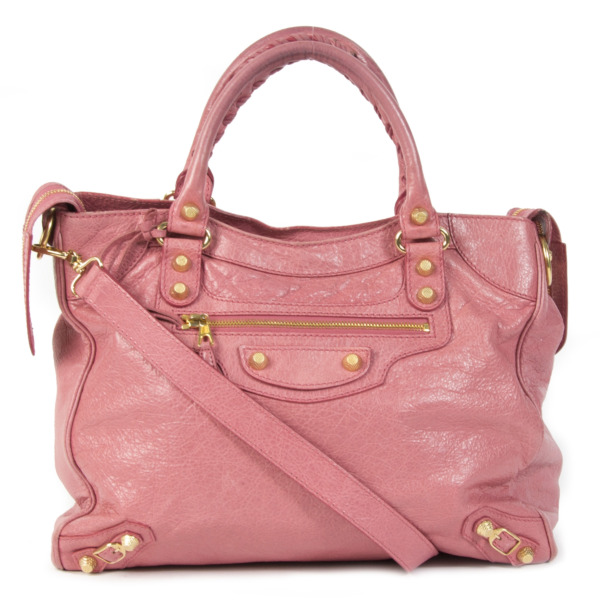 Balenciaga Pink Leather Vélo Bag Labellov Buy and Sell Authentic Luxury
