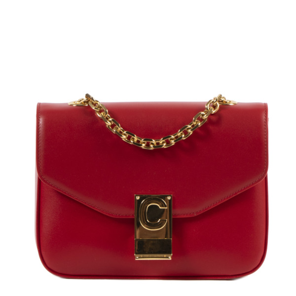 Celine Red Smooth Leather Small C Bag Labellov Buy and Sell Authentic ...