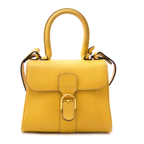 Delvaux Brillant Mini Yellow + Strap Labellov Buy and Sell Authentic Luxury