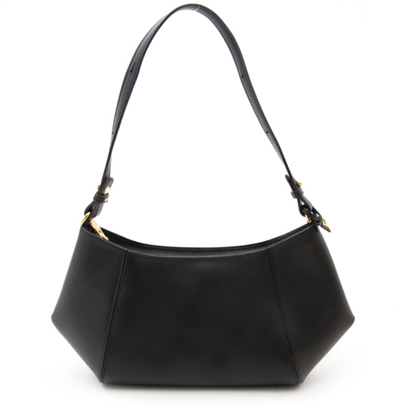 Delvaux Tempête Handbag in Black Calfskin Leather Pony-style