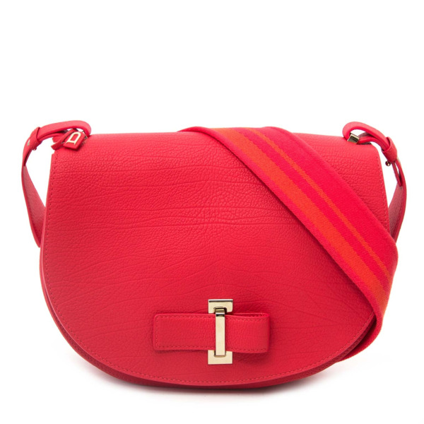 Delvaux Mutin MM Crispy Calf Corail Labellov Buy and Sell Authentic Luxury