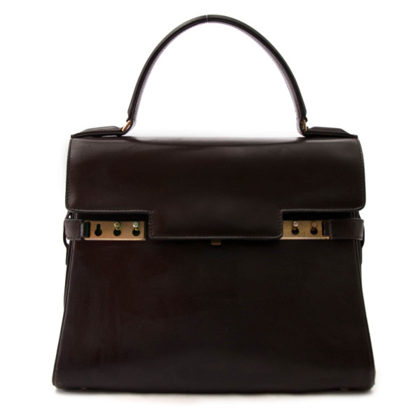 Delvaux Tempete MM Brown GHW Labellov Buy and Sell Authentic Luxury