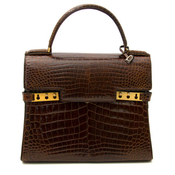 Exclusive Delvaux Tempête Brown Crocodile Handbag Labellov Buy and Sell ...