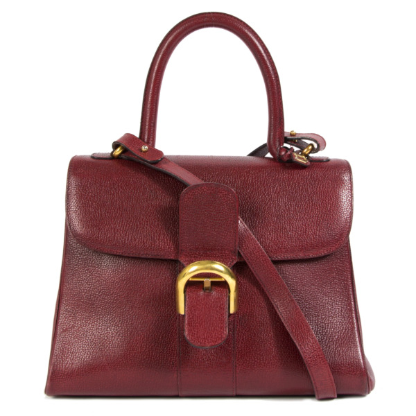 Delvaux Brillant MM Burgundy Labellov Buy and Sell Authentic Luxury