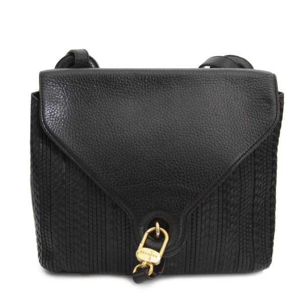 Delvaux Black Toile De Cuir Shoulder Bag Labellov Buy and Sell ...