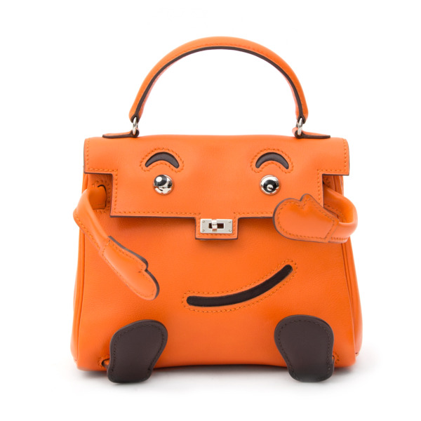 Hermès Limited Edition Orange Swift Leather Quelle Idole Kelly Doll Bag ...