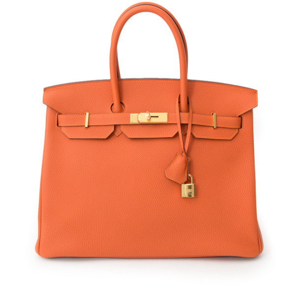 Hermès Birkin 35 Orange H Togo GHW Labellov Buy and Sell Authentic Luxury