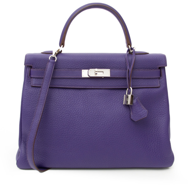 Hermes Kelly 35 Retourne Iris Clemmence Taurillon + STRAP Labellov Buy ...