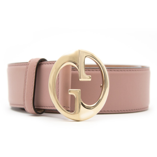 Gucci Dusty Pink Belt Labellov Buy and Sell Authentic Luxury