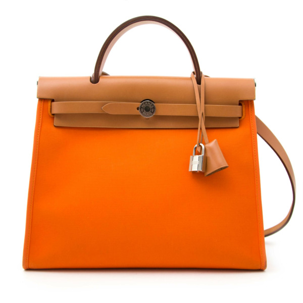 Hermès Orange Herbag Cabas ○ Labellov ○ Buy and Sell Authentic