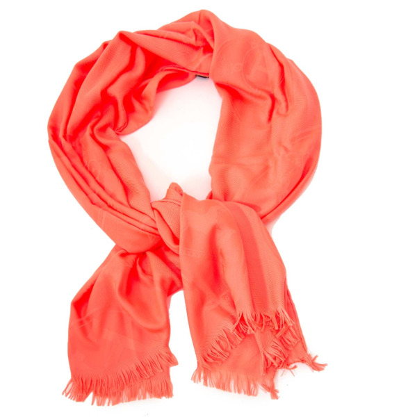 Hermès Coral Cashmere Scarf Labellov Buy and Sell Authentic Luxury