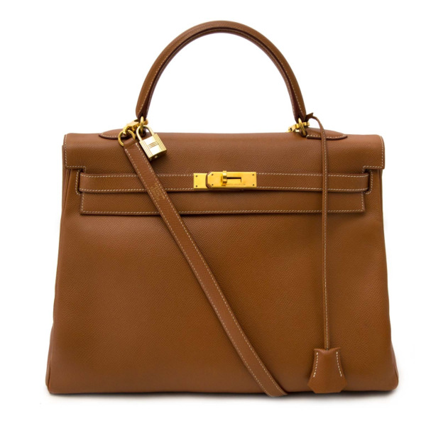 Hermes Kelly Relax Handbag Gold 50cm ○ Labellov ○ Buy and Sell