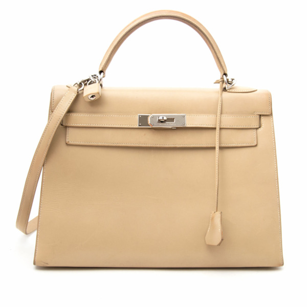 Hermes Kelly Beige 32 + Strap Labellov Buy and Sell Authentic Luxury