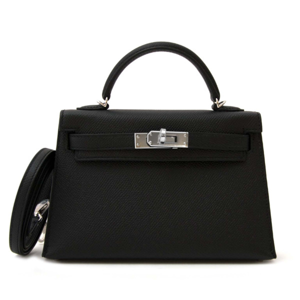 Hermès Kelly II Mini Epsom Black PHW Labellov Buy and Sell Authentic Luxury
