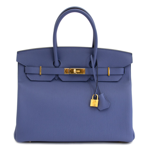 *Never Used* Hermès Birkin 35 Togo Bleu Brighton GHW Labellov Buy and ...