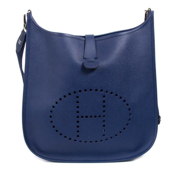 Hermès Evelyne III 33 GM Blue Epsom Bag Labellov Buy and Sell Authentic ...