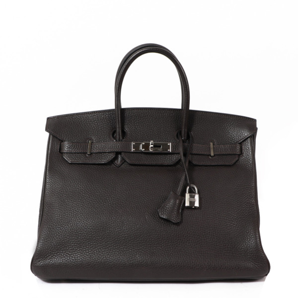 Hermès Birkin 35 Ebene Togo Palladium Hardware Labellov Buy and Sell ...