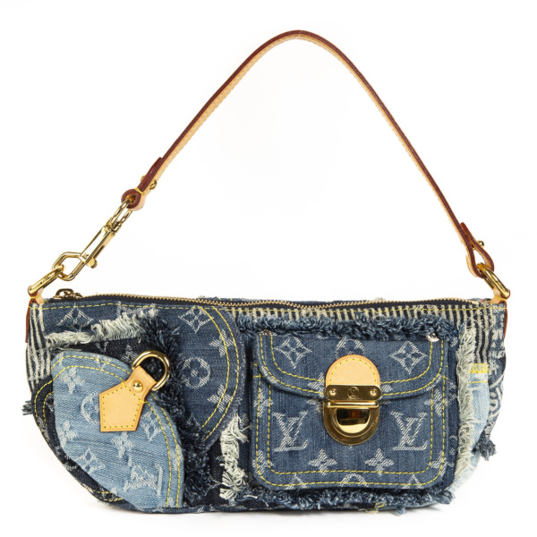 Louis Vuitton Limited Edition Monogram Denim Patchwork Bag Labellov Buy ...