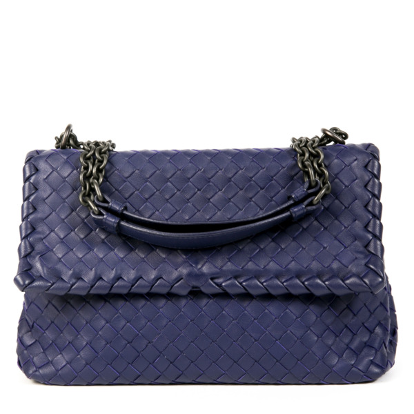 Bottega Veneta Olimpia Royal Blue Shoulder Bag Labellov Buy and Sell ...