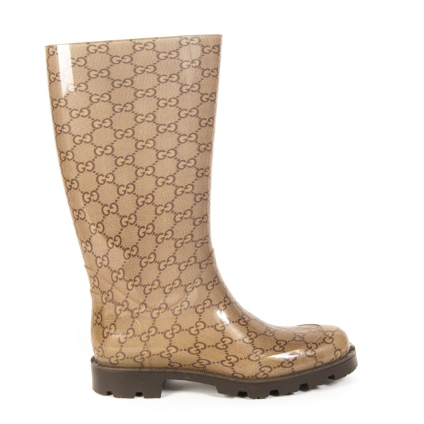 Gucci Rain Boots Short, White with Monogram, Size 36, New in Box WA001 -  Julia Rose Boston