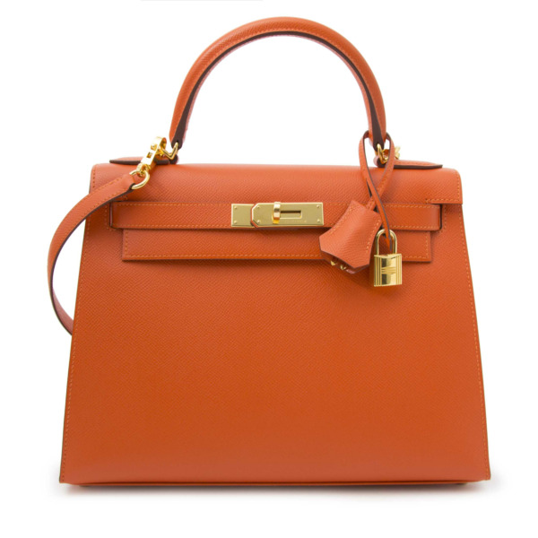 Hermès Kelly Sellier 28 Epsom Feu ○ Labellov ○ Buy and Sell Authentic Luxury