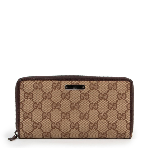Gucci Brown Monogram Wallet Labellov Buy and Sell Authentic Luxury
