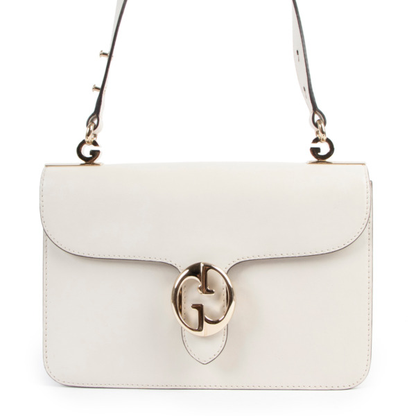 Gucci White 1973 Medium Flap Shoulder Bag Labellov Buy and Sell ...