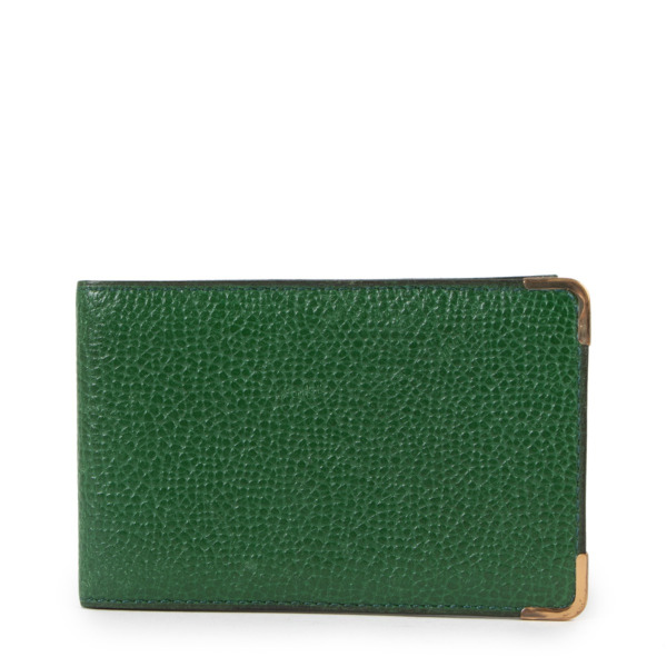 Delvaux Racing Green Grained Leather Cardholder Labellov Buy and Sell ...