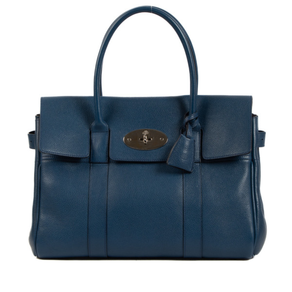 Mulberry Blue Bayswater Shoulder Bag Labellov Buy and Sell Authentic Luxury