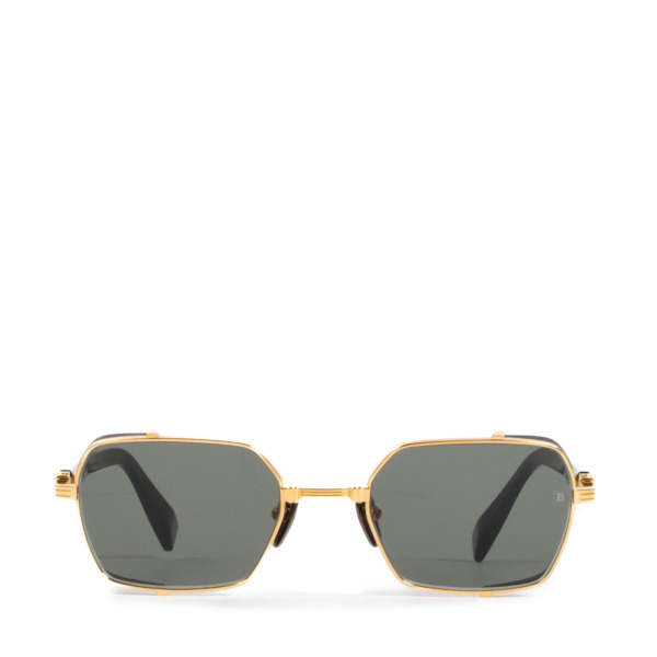 Balmain Black Gold Brigade Iii Sunglasses Labellov Buy And Sell Authentic Luxury