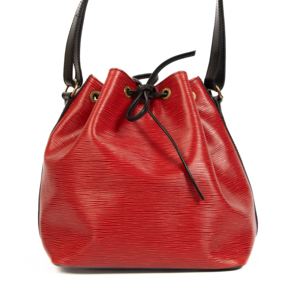 LOUIS VUITTON PETIT NOE Epi Red Shoulder Bag No.1380